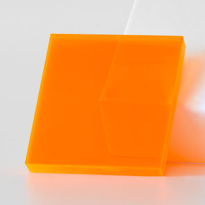 Flourescent Orange Cast Acrylic
