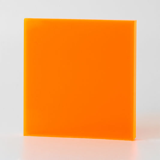 Flourescent Orange Cast Acrylic